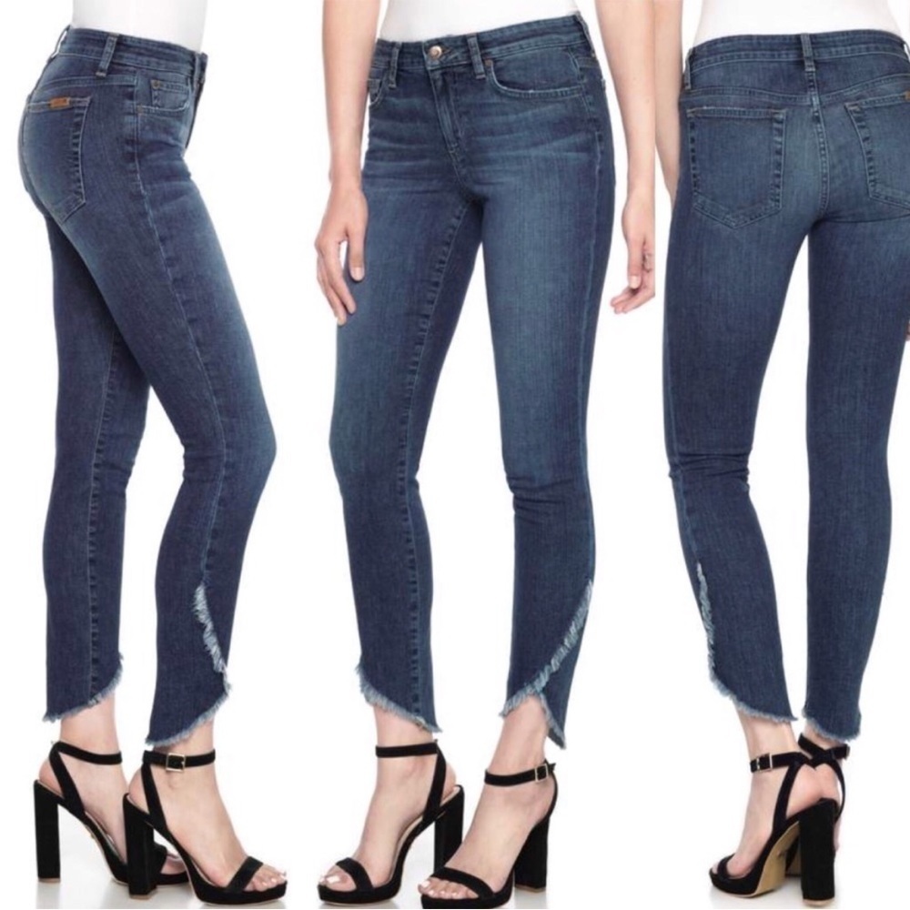 Joe’s Jeans Mid Rise Skinny Ankle Tulip Hem Jeans Sz 28